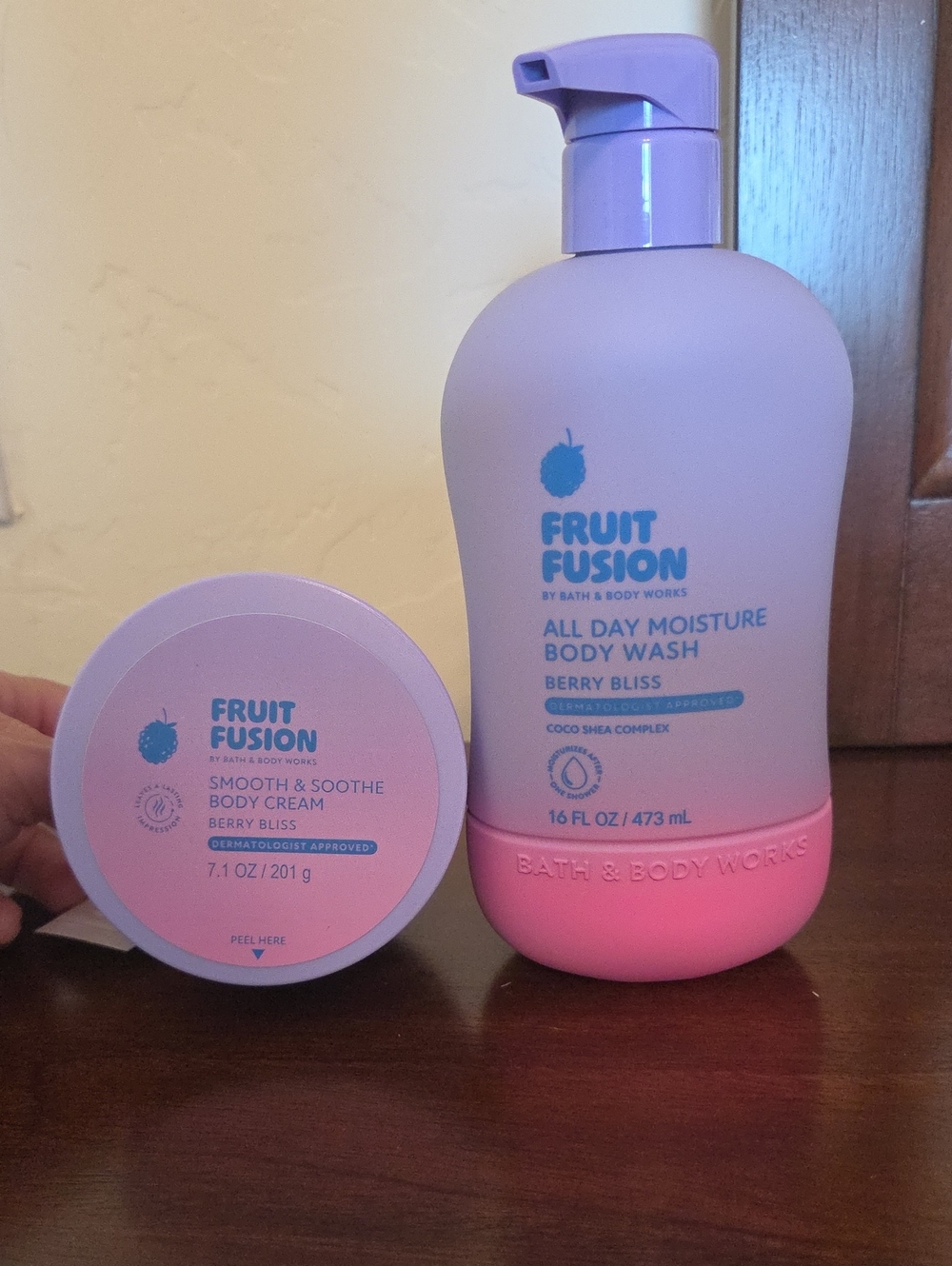 Bath & Body Works Fruit Fusion Berry Bliss Body Wash & Cream - Lavender Pink